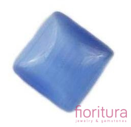 KABOSZON SZKLANY KOCIE OKO KWADRAT 12X12MM KOLOR SZAFIR