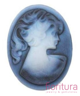 KABOSZON KAMEA OWAL 30x40MM KOLOR GRANATOWY