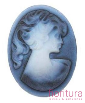 KABOSZON KAMEA OWAL 30x40MM KOLOR GRANATOWY