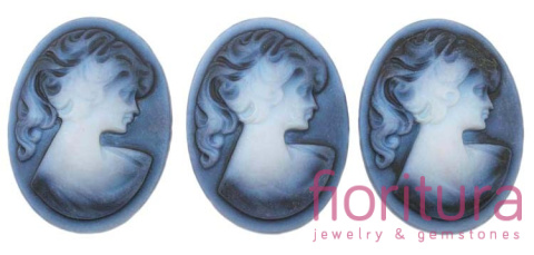 KABOSZON KAMEA OWAL 30x40MM KOLOR GRANATOWY