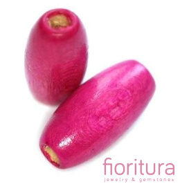 KORALIKI DREWNIANE OLIWKA 8x20MM KOLOR RÓŻOWY