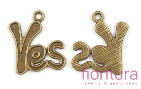 ZAWIESZKA YES 20x23MM KOLOR STARE ZŁOTO