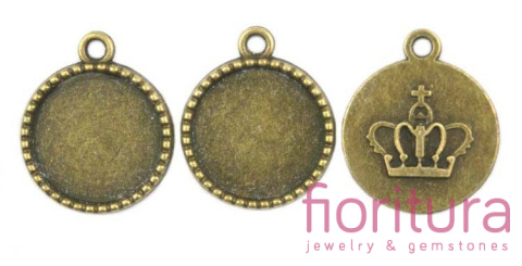 BAZA ZAWIESZKI KOŁO 18MM KOLOR STARE ZŁOTO