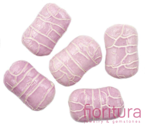 CERAMIKA Z EFEKTEM SPĘKANIA PROSTOKĄT 20x30MM KOLOR LILIOWY