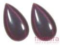KABOSZON SZKLANY KOCIE OKO ŁEZKA 20X35MM KOLOR AMETYST