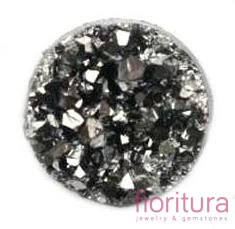 KABOSZON AKRYLOWY DRUZY KOŁO 12MM KOLOR DARK SILVER