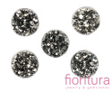 KABOSZON AKRYLOWY DRUZY KOŁO 12MM KOLOR DARK SILVER