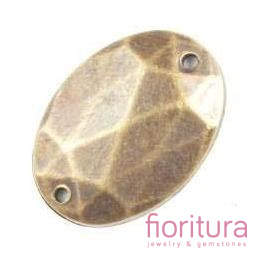 KABOSZON AKRYLOWY FASETOWANY DO PRZYSZYCIA OWAL 18x13MM KOLOR STARE ZŁOTO