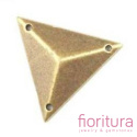 KABOSZON AKRYLOWY FASETOWANY DO PRZYSZYCIA TRÓJKĄT 18x16MM KOLOR STARE ZŁOTO