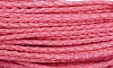 RZEMIEŃ PLECIONY SKÓRA EKOLOGICZNA 3MM KOLOR RÓŻOWY
