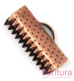 KOŃCÓWKA DO ZACISKANIA 13x7MM KOLOR MIEDZIANY