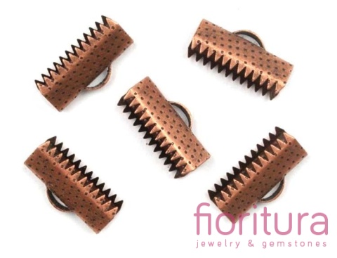 KOŃCÓWKA DO ZACISKANIA 13x7MM KOLOR MIEDZIANY