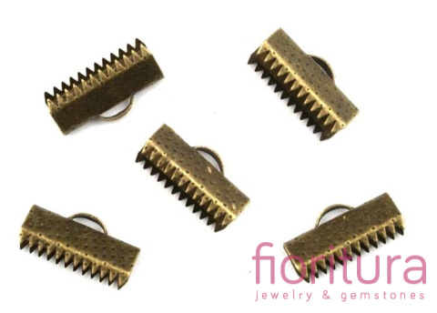 KOŃCÓWKA DO ZACISKANIA 20x7MM KOLOR STARE ZŁOTO