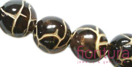 CERAMIKA Z EFEKTEM SPĘKANIA KULA 19MM KOLOR CIEMNY BRĄZ
