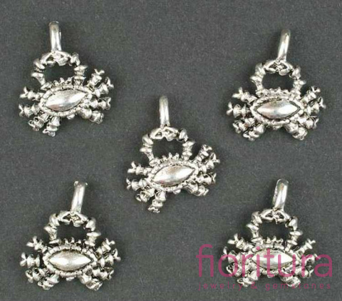 ZAWIESZKA KRAB 17X15MM KOLOR STARE SREBRO