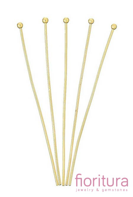 SZPILKI MONTAŻOWE Z KULKĄ 40MM KOLOR ZŁOTY