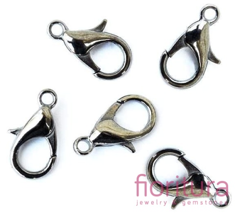 ZAPIĘCIE KARABIŃCZYK OWALNY 10x6MM KOLOR CZARNY