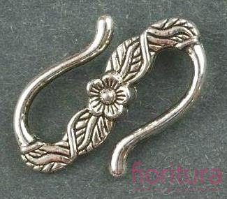 ZAPIĘCIE TYPU HAK 23x14x4MM KOLOR STARE SREBRO