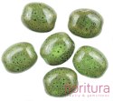 CERAMIKA NAKRAPIANA OWAL PŁASKI 20x16MM KOLOR ZIELONY