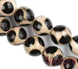 KAMIEŃ NATURALNY AGAT TYBETAŃSKI KULA FASETOWANA 16MM