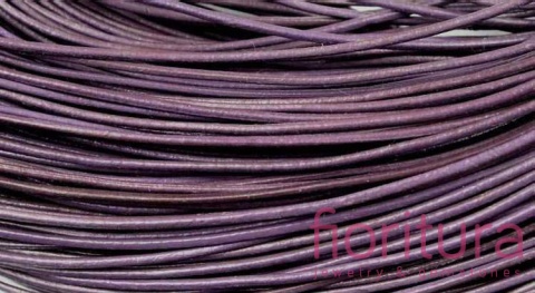 RZEMIEŃ OKRĄGŁY SKÓRA NATURALNA 1MM KOLOR FIOLETOWY