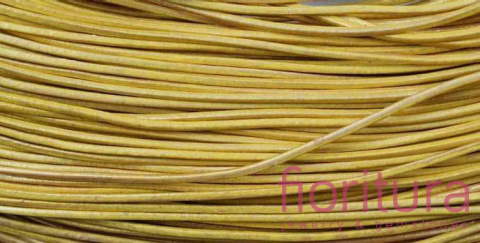RZEMIEŃ OKRĄGŁY SKÓRA NATURALNA 1MM KOLOR ŻÓŁTY