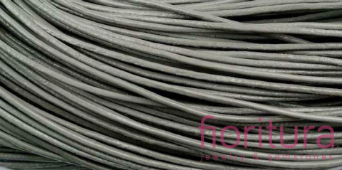 RZEMIEŃ OKRĄGŁY SKÓRA NATURALNA 1MM KOLOR SZARY