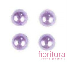 KABOSZON AKRYLOWY PERŁOWY KOŁO 6MM KOLOR FIOLETOWY