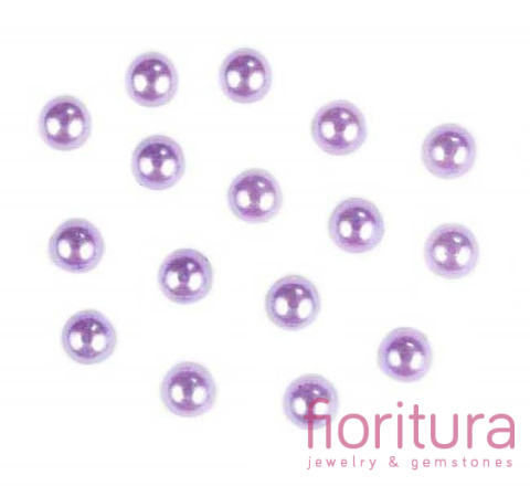 KABOSZON AKRYLOWY PERŁOWY KOŁO 6MM KOLOR FIOLETOWY