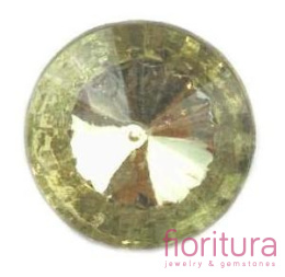 KABOSZON AKRYLOWY FASETOWANY KOŁO 20x8MM KOLOR JASNY ZIELONY