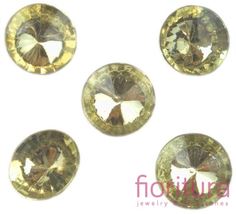 KABOSZON AKRYLOWY FASETOWANY KOŁO 20x8MM KOLOR JASNY ZIELONY