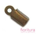 KOŃCÓWKA DO ZACISKANIA 6x3MM KOLOR STARE ZŁOTO