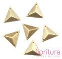 KABOSZON AKRYLOWY FASETOWANY DO PRZYSZYCIA TRÓJKĄT 18x16MM KOLOR STARE ZŁOTO