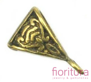 KRAWATKA DO ZAWIESZEK 15X9MM KOLOR STARE ZŁOTO