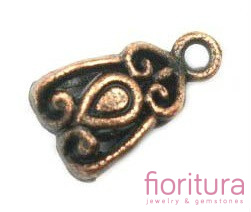 KRAWATKA DO ZAWIESZEK 14X8MM KOLOR MIEDZIANY