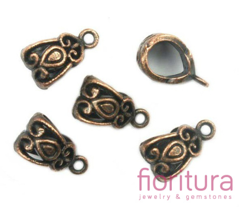 KRAWATKA DO ZAWIESZEK 14X8MM KOLOR MIEDZIANY