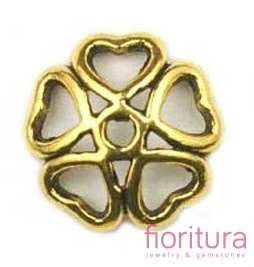 NAKŁADKA KWIAT 10X10MM KOLOR ZŁOTY