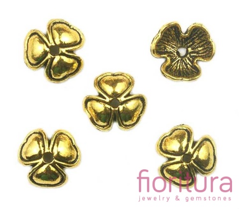 NAKŁADKA KWIAT 10X10MM KOLOR ZŁOTY