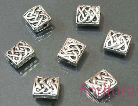 PRZEKŁADKA PROSTOKĄT IRLANDZKI 8,5x9,5MM KOLOR STARE SREBRO