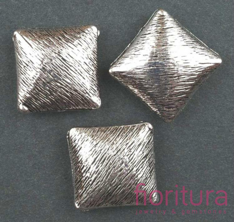 PRZEKŁADKA ROMB 22x22MM KOLOR STARE SREBRO