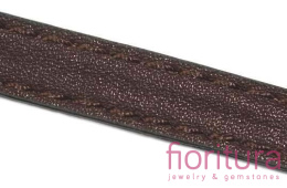 RZEMIEŃ SZYTY SKÓRA EKOLOGICZNA 10MM KOLOR CIEMNY BRĄZ