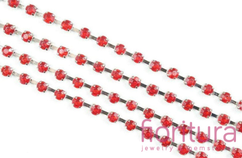 TAŚMA BIŻUTERYJNA 3MM KOLOR CZERWONY