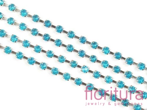 TAŚMA BIŻUTERYJNA 3MM KOLOR TURKUSOWY