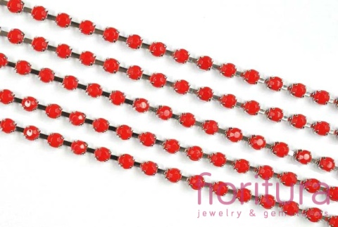 TAŚMA BIŻUTERYJNA 3MM KOLOR RED