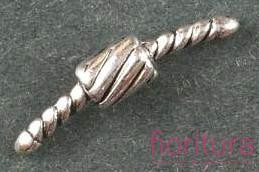 ZAPIĘCIE ŁĄCZNIK DO LINKI KAUCZUKOWEJ 20x4MM KOLOR STARE SREBRO