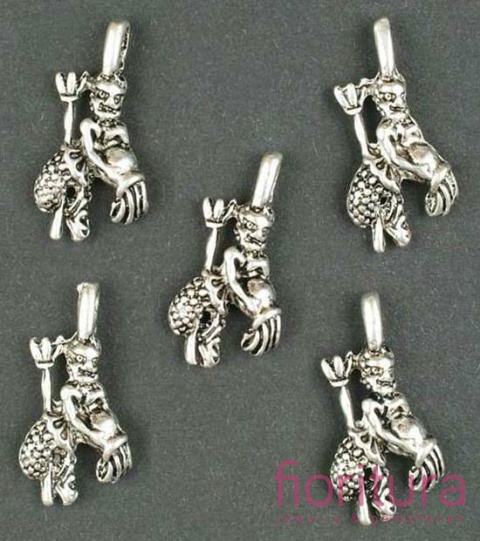 ZAWIESZKA ZODIAK-WODNIK 21X10MM KOLOR STARE SREBRO