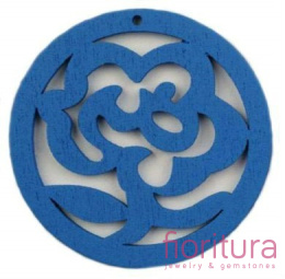 KORALIKI DREWNIANE ZAWIESZKA RÓŻA 50MM