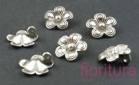 ZAWIESZKA KWIATEK 15MM KOLOR STARE SREBRO