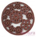 KORALIKI DREWNIANE ZAWIESZKA ASTRY 50MM KOLOR BRĄZOWY