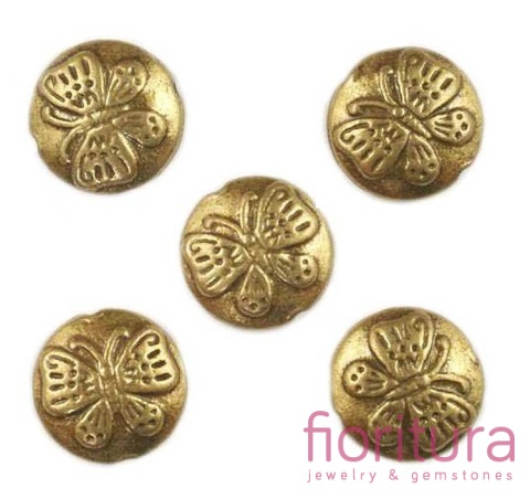 PRZEKŁADKA KRĄŻEK MOTYLEK 12MM KOLOR STARE ZŁOTO